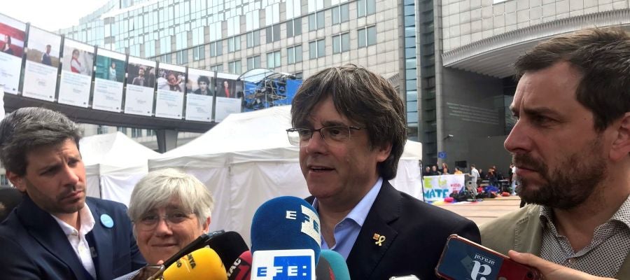 El expresidente de la Generalitat huido a Bélgica y cabeza de lista de JxCat al Parlamento Europeo, Carles Puigdemont El expresidente de la Generalitat huido a Bélgica y cabeza de lista de JxCat al Parlamento Europeo, Carles Puigdemont