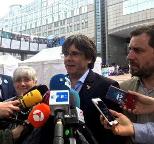 El expresidente de la Generalitat huido a Bélgica y cabeza de lista de JxCat al Parlamento Europeo, Carles Puigdemont El expresidente de la Generalitat huido a Bélgica y cabeza de lista de JxCat al Parlamento Europeo, Carles Puigdemont