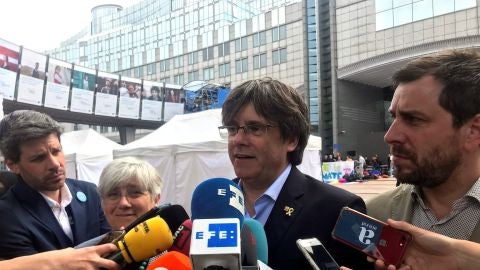 El expresidente de la Generalitat huido a B&eacute;lgica y cabeza de lista de JxCat al Parlamento Europeo, Carles Puigdemont