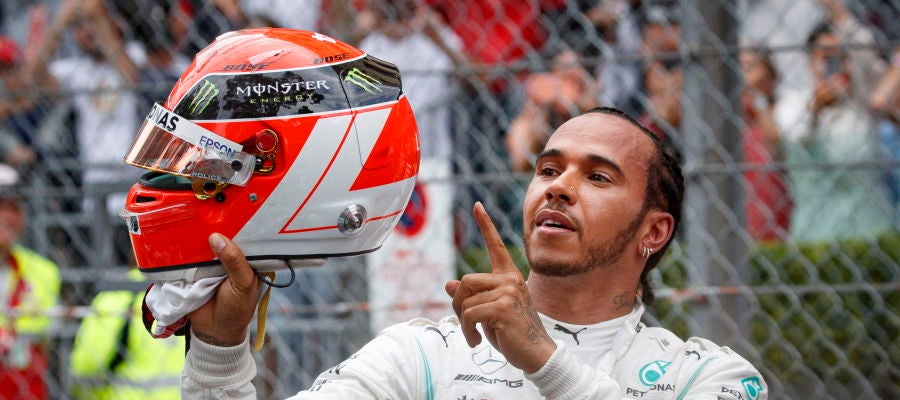 Lewis Hamilton, tras su victoria en el GP de Mónaco Lewis Hamilton, tras su victoria en el GP de Mónaco