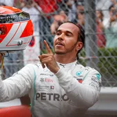 Lewis Hamilton, tras su victoria en el GP de Mónaco Lewis Hamilton, tras su victoria en el GP de Mónaco