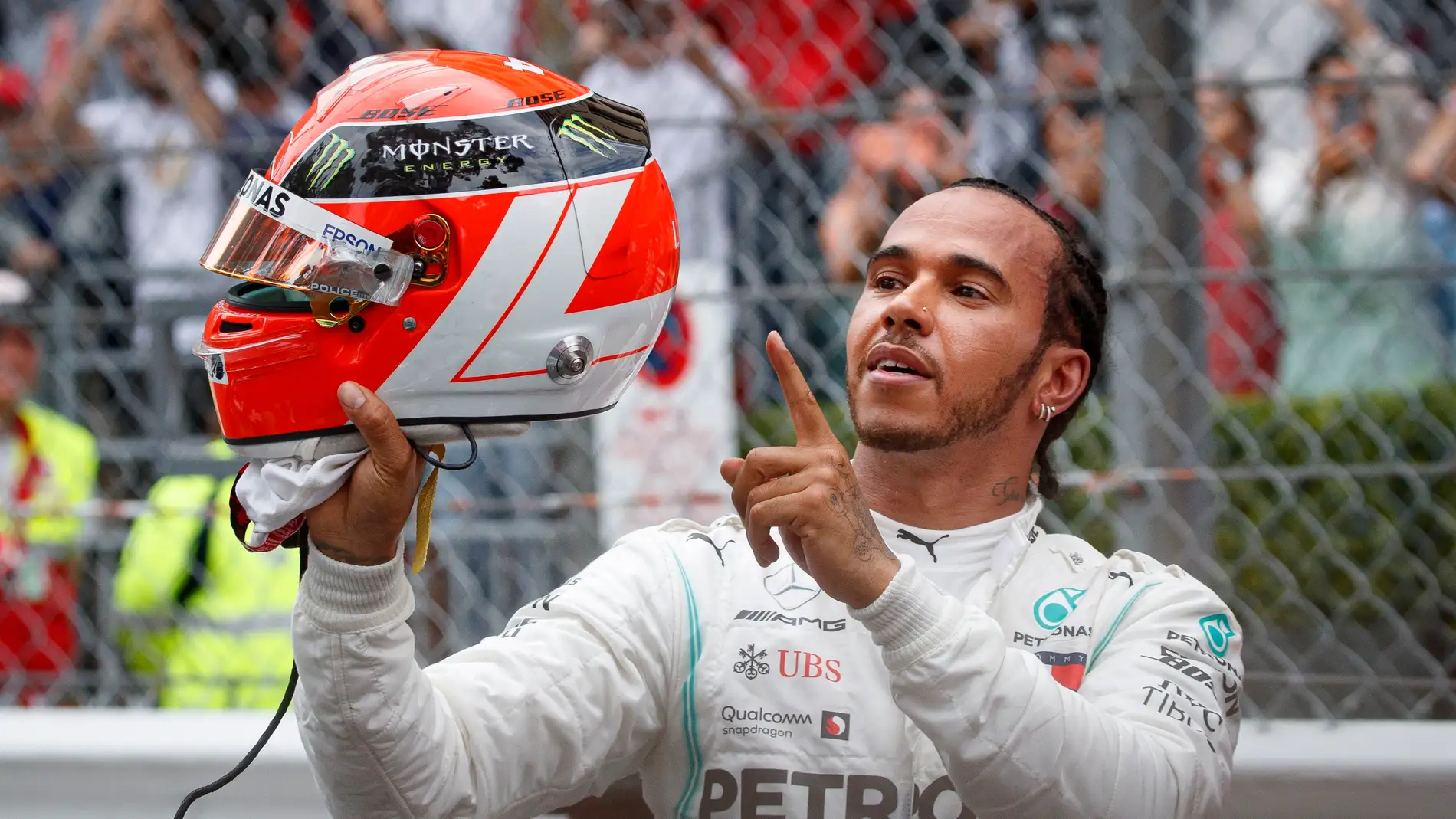 Lewis Hamilton, tras su victoria en el GP de Mónaco