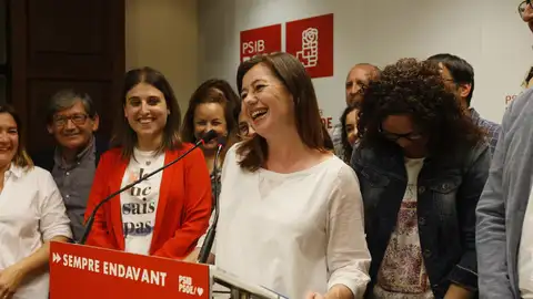 La candidata socialista al Parlament, Francina Armengol. Resultados electorales