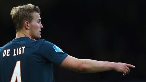 De Ligt, durante un partido con el Ajax