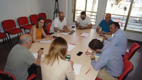 Reuni&oacute;n de PSOE y Comprom&iacute;s per Elx.