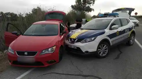 Coche que conducía el detenido en Elche. Coche que conducía el detenido en Elche.