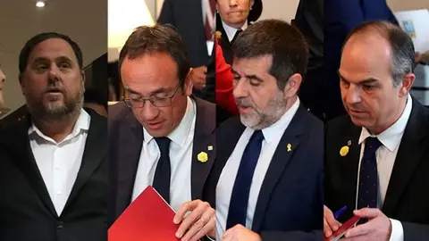 Oriol Junqueras, Jordi Sànchez, Josep Rull y Jordi Turull Oriol Junqueras, Jordi Sànchez, Josep Rull y Jordi Turull