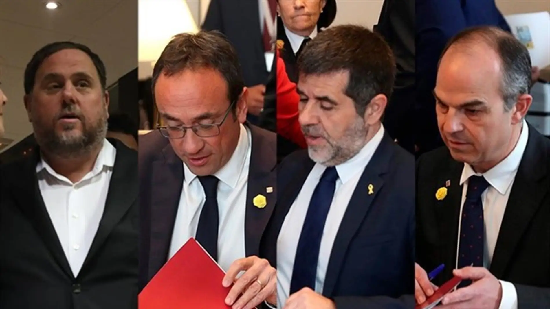 Oriol Junqueras, Jordi Sànchez, Josep Rull y Jordi Turull