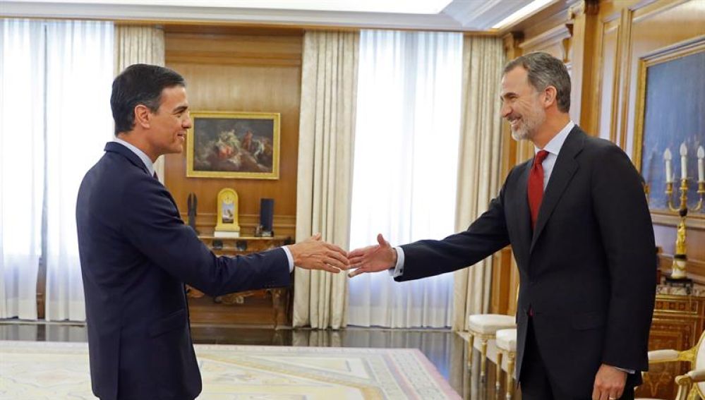 Pedro Sánchez se reúne con el Rey Felipe VI