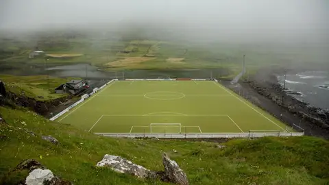 Estadio en las Islas Feroe. Estadio en las Islas Feroe.