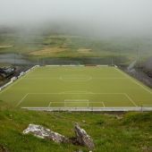 Estadio en las Islas Feroe.
