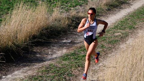 Marina Mu&ntilde;oz, disputando el Duatl&oacute;n Cross
