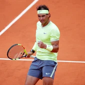 Rafa Nadal celebra un punto contra Federer Rafa Nadal celebra un punto contra Federer