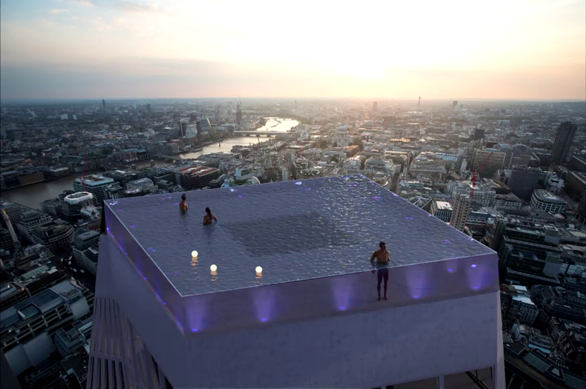 Así será la espectacular primera piscina infinita: con vistas 360º y fondo transparente Así será la espectacular primera piscina infinita: con vistas 360º y fondo transparente