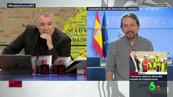 Pablo Iglesias: "Vamos a transigir y vamos a dialogar. Tendremos un gobierno de coalición progresista" Pablo Iglesias: "Vamos a transigir y vamos a dialogar. Tendremos un gobierno de coalición progresista"