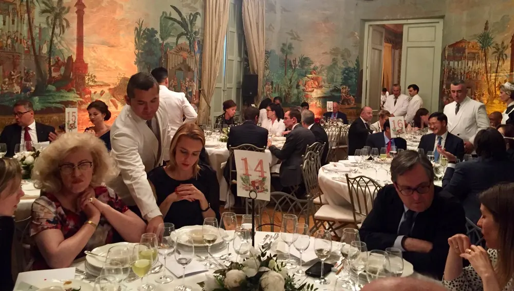 Cena en el Palacio de la Quinta dek Duque del Arco, en Madrid
