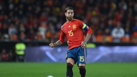 Sergio Ramos, en un partido con la selecci&oacute;n espa&ntilde;ola