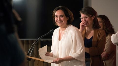 Ada Colau en una rueda de prensa