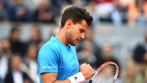 Dominic Thiem celebra su victoria Dominic Thiem celebra su victoria
