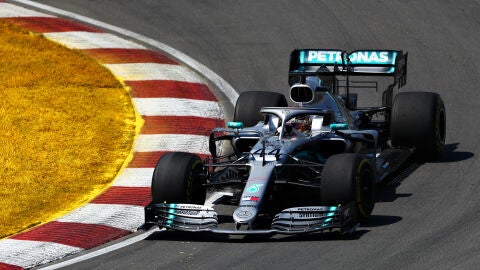 Lewis Hamilton, en el circuito de Canad&aacute;