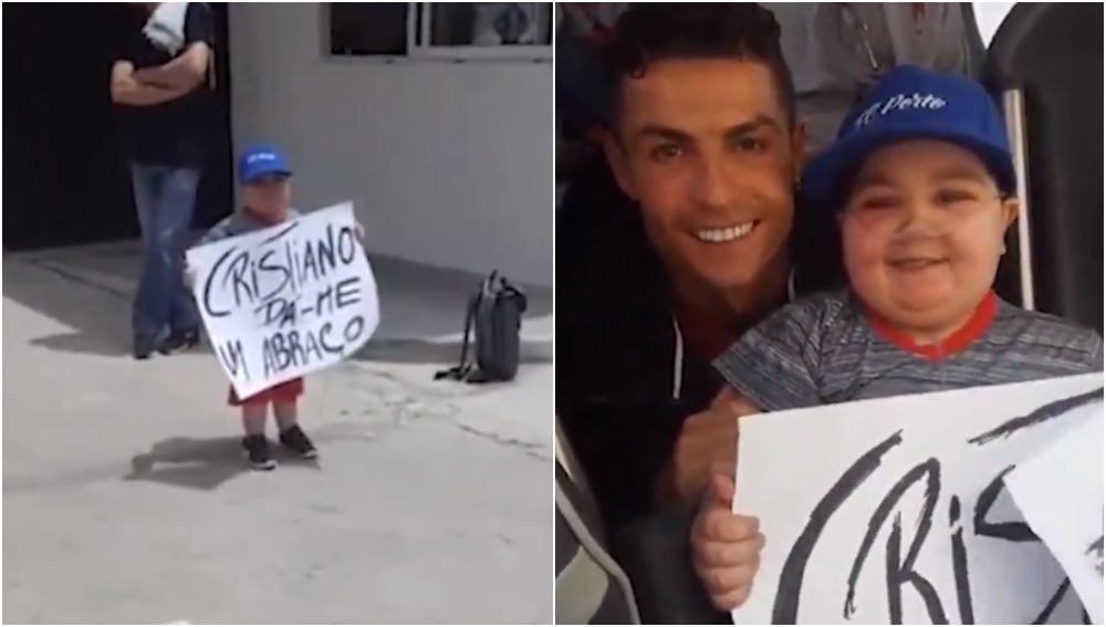 El emotivo gesto de Cristiano Ronaldo con un niño que le pedía un abrazo El emotivo gesto de Cristiano Ronaldo con un niño que le pedía un abrazo