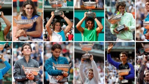 Los 12 Roland Garros que ha conquistado Rafa Nadal