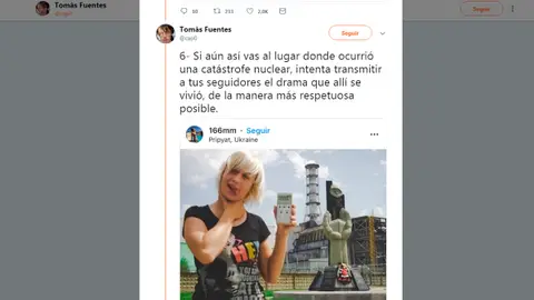 El hilo de Twitter que ridiculiza los posados en Chernobyl El hilo de Twitter que ridiculiza los posados en Chernobyl