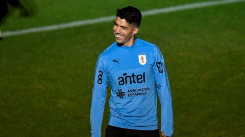 Luis Su&aacute;rez, con Uruguay