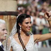 Pilar Rubio, con su traje de boda