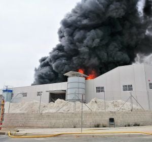 Incendio en nave industrial del polígono Cachapets de Crevillent. Incendio en nave industrial del polígono Cachapets de Crevillent.