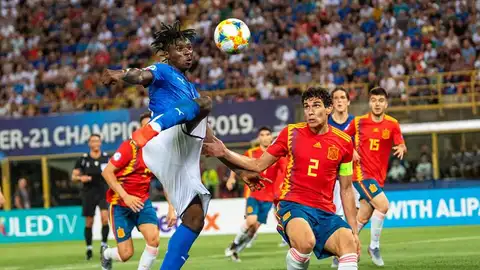 Jesús Vallejo, en el partido ante Italia en la Eurocopa Sub-21 Jesús Vallejo, en el partido ante Italia en la Eurocopa Sub-21