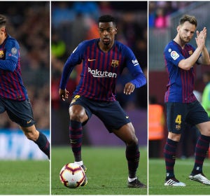Coutinho, Semedo y Rakitic Coutinho, Semedo y Rakitic