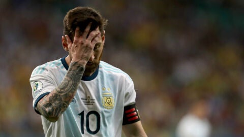 Lionel Messi, con Argentina