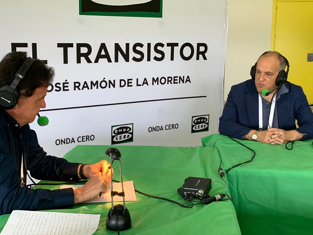 Javier Tebas: "No tengo nada personal contra Florentino, la batalla es por el concepto que tiene él de la Liga española" Javier Tebas: "No tengo nada personal contra Florentino, la batalla es por el concepto que tiene él de la Liga española"