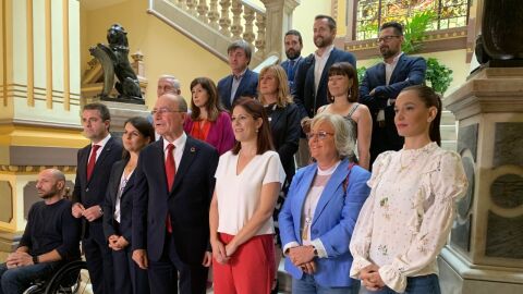 Foto de grupo, tras darse a conocer el esquema de atribuciones de los nuevos ediles