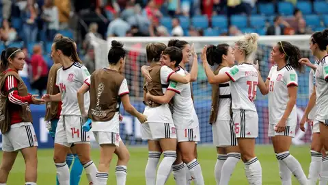 Las jugadoras de la Selección española celebran el pase a octavos Las jugadoras de la Selección española celebran el pase a octavos