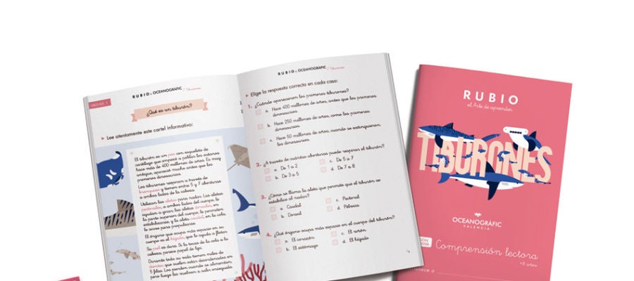 Cuadernos Rubio centrados en los tiburones. Cuadernos Rubio centrados en los tiburones.