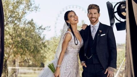 Pilar Rubio y Sergio Ramos el d&iacute;a de su boda