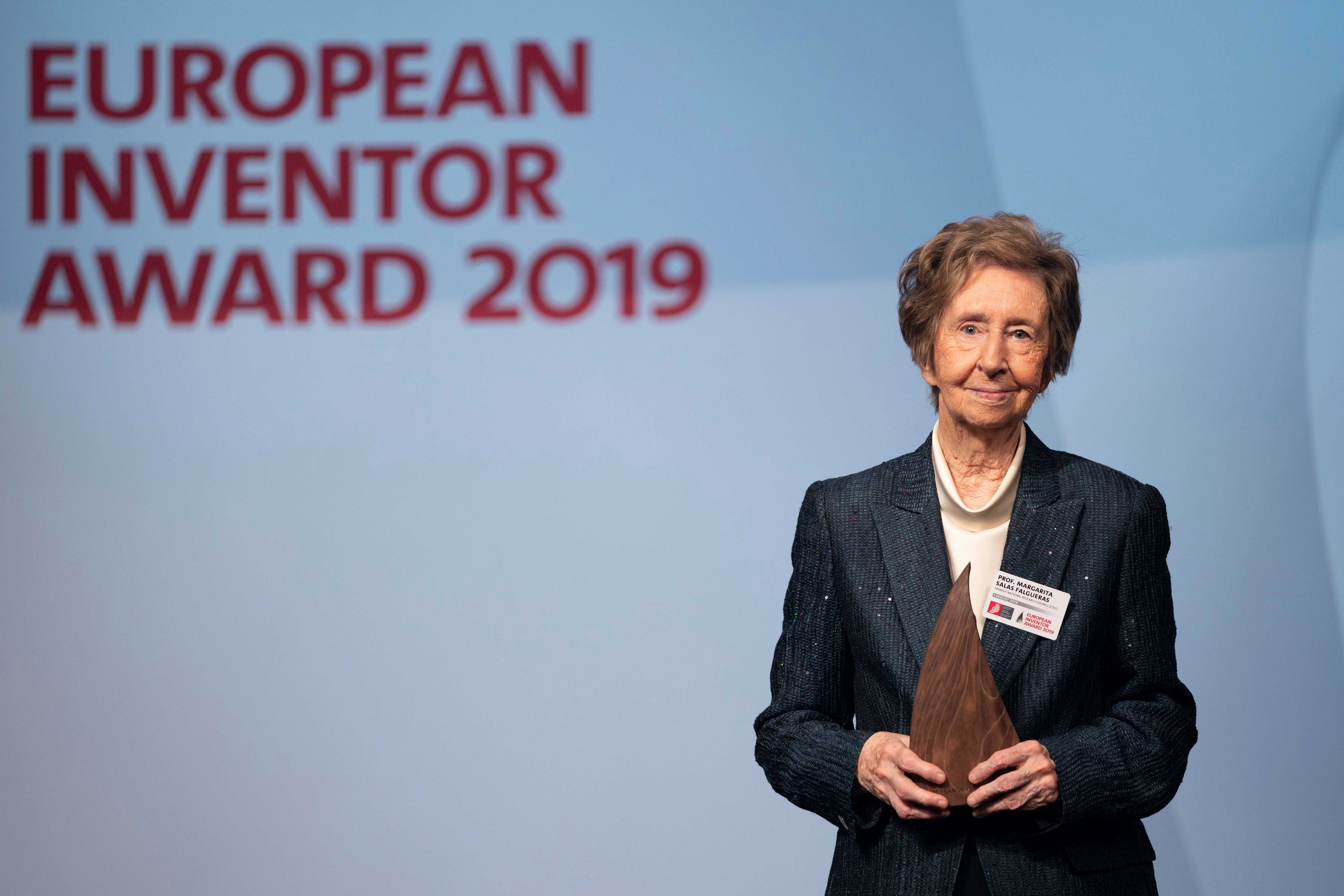 Margarita Salas, Premio al Inventor Europeo 2019 en la categoría 'Logro de toda una vida' y ganadora del Premio Popular Margarita Salas, Premio al Inventor Europeo 2019 en la categoría 'Logro de toda una vida' y ganadora del Premio Popular
