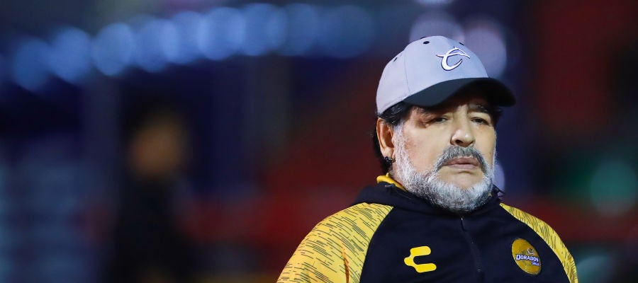 Diego Armando Maradona, durante un partido de Dorados Diego Armando Maradona, durante un partido de Dorados