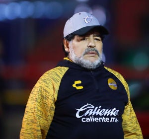 Diego Armando Maradona, durante un partido de Dorados Diego Armando Maradona, durante un partido de Dorados