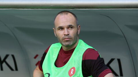 Andr&eacute;s Iniesta, durante un partido