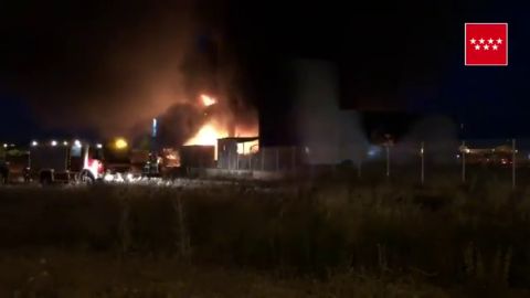  Registrado un incendio en una nave industrial en Alcal&aacute; de Henares