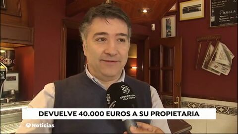 El due&ntilde;o de un bar devuelve los 40.000 euros que se dej&oacute; una anciana en su establecimiento