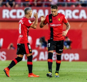 El Mallorca celebra un gol El Mallorca celebra un gol