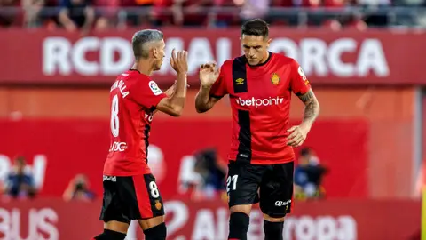 El Mallorca celebra un gol El Mallorca celebra un gol