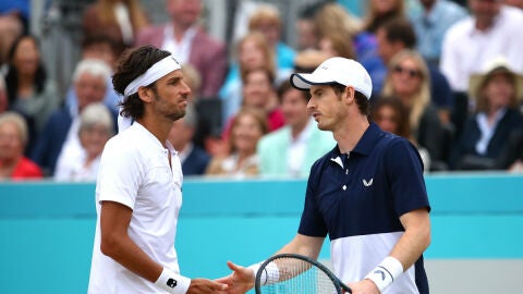 Feliciano L&oacute;pez, con Murray