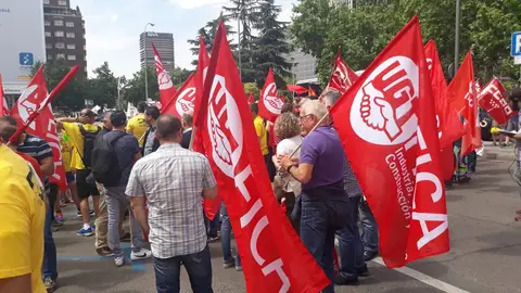 Manifestación de los trabajadores asturianos de Alcoa en Madrid 'Marcha del aluminio'