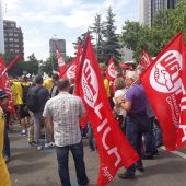 Manifestación de los trabajadores asturianos de Alcoa en Madrid