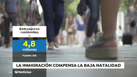  La inmigraci&oacute;n compensa la baja natalidad en Espa&ntilde;a
